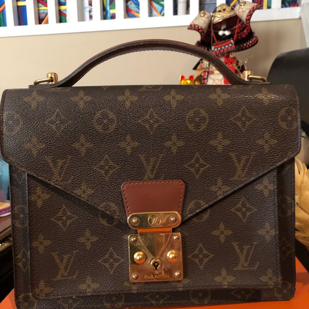 TODAY ONLY:Authentic Louis Vuitton Monceau Bag- AS IS- handle dirt signs of wear - Picture 4 of 17